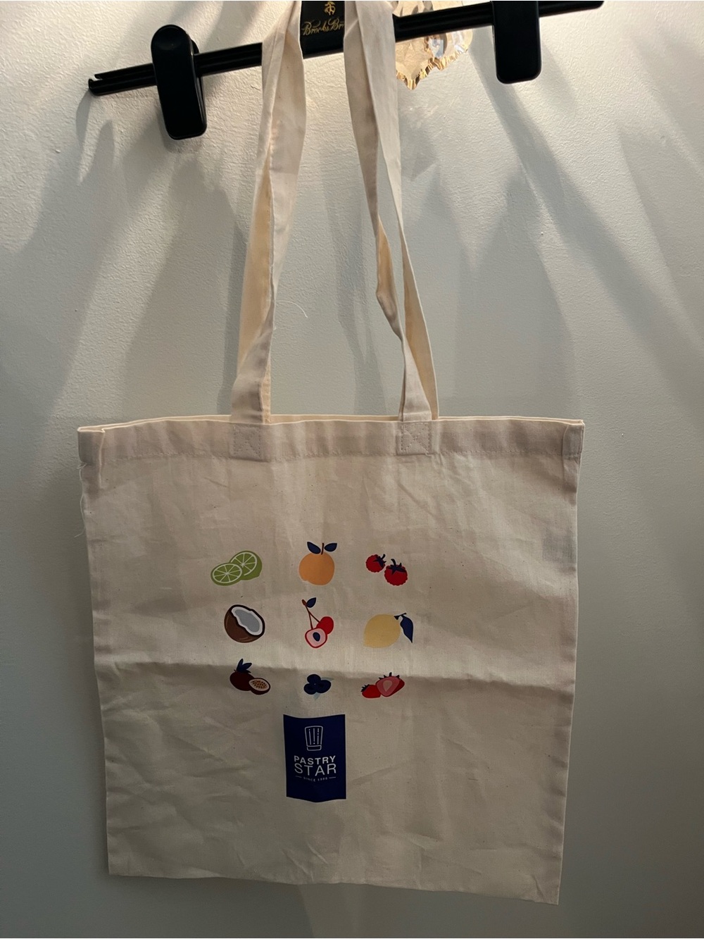 Pastry Cream Canvas Fruit Tote bag cream